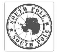 2 x 7.5cm Square Vinyl Stickers - Antarctica South Pole Travel Stamp Decals 40460