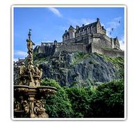 2 x 7.5cm Square Vinyl Stickers - Edinburgh Castle Scotland UK Scottish Decals 44936