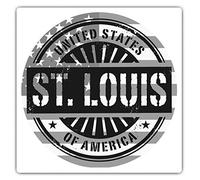 2 x 7.5cm Square Vinyl Stickers - St. Louis Missouri USA American Flag Decals 40541