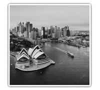 2 x 7.5cm Square Vinyl Stickers - Sydney Opera House Australia Decals 37191