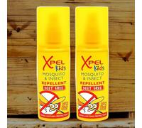 2 x 70ml Xpel Kids Mosquito & Insect Repellent Pump Spray Deet Free(Total 140ml)