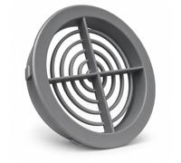 2 x 70mm Circular Soffit Vents with Insect Grille, Push-Fit uPVC Roof Eaves Vent Covers for Loft Ventilation, Anthracite Grey