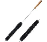 2 x 74 cm radiator brushes with wooden handle, universal cleaning brush for flat radiators, ribbed radiators, blinds and joints, effective dust removal for heating and radiator cover