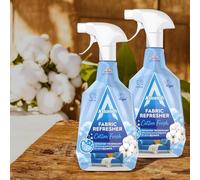 2 x 750ml Astonish Fabric Refresher Spray - Cotton Fresh Scent, Long-Lasting Freshness up to 42 Days (Total 1500ml)