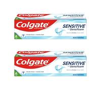 2 x 75ml Colgate Sensitive Sensifoam Whitening Toothpaste - Provides Sensitivity Relief, Fresh Breath, and Supports Strong Teeth and Gums.