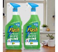 2 x 800ml Flash Multi-Purpose Cleaner Wipe & Done Spray for Pet With Citrus Fresh