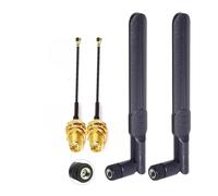 2 X 8dBi Dual Band .4GHz 5.8GHz Antenna RP-SMA Male+ 15CM To I-P-E-X-MHF4 Pigtail Cable For M. NGFF WiFi WLAN Card(RP SMA to IPEX4)
