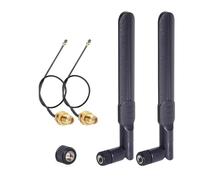 2 X 8dBi Dual Band .4GHz 5.8GHz Antenna RP-SMA Male+ 15CM To I-P-E-X-MHF4 Pigtail Cable For M. NGFF WiFi WLAN Card(SMA Male to IPEX4)