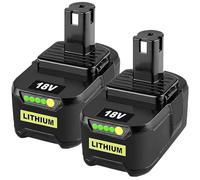 2 X 9.0Ah 18Volt Replacement Battery for Ryobi 18V Battery Compatible with Ryobi Battery 18V RB18L50 RB18L40 RB18L25 RB18L15 RB18L13 P102 P103 P104 P105 P106 P107 P109 Cordless Tools