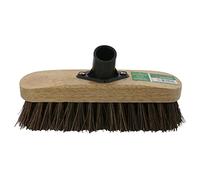 2 X 9" Stiff Broom Varnish Deck Scrub Head PVC Bracket Floor Cleaning Sweeping