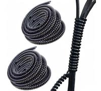 2 x 90 cm Scooter Spiral Cable Protection Tube Cable Protector Tool Cable Tidy Tube E-Bike Cable Organizer Pipe Protection Spiral Wrap Winding Cable Wire Protector Cover Tube Black