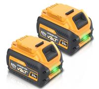 2 x 9000mAh/9.0Ah 20V/60V FlexVolt XR Battery for Dewalt DCB609 DCB606 DCB612 DCB184 DCB546 DCB200 DCB201 DCB182, Large Capacity Lithium-ion Battery with LED Indicator