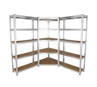 Galwix Racking Bundle - Corner Shelving and 2 Garage Racking Bays, none