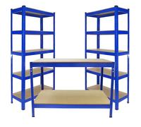 Monster Racking T-Rax Blue and Metal Workbench - 2 Pack, none