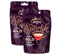 2 x 90g Magic & Sparkle Edible Gold Dust, Festive Glitter Perfect for Drinks, Cocktails & Desserts, 180g