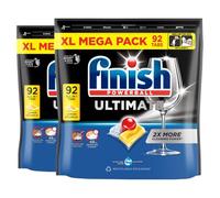 2 x 92 Finish Ultimate All in One Dishwasher Tablets Lemon 184 Tabs Total