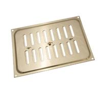 2 X 9x6 Inch Polished Brass Hit & Miss Ventilation Grille Cover