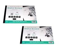 2 x A4 Bristol Board Pads by Vesey Gallery. 40 Sheets of White Ultra Smooth 250gsm Board