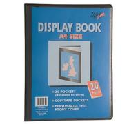 2 X A4 Premium Black Cover Display Book Presentation Folder Portfolio - 20 Pocket