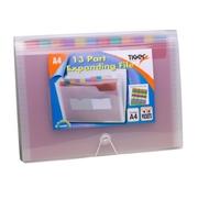 2 X A4 Rainbow Expanding File, 13-Part with Elastic Closure
