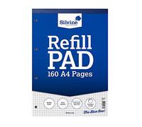 2 x A4 Refill Pad - Ruled 5mm Squares, 160 Pages of 75gsm Paper. Ref A4RPX (210 x 297mm)