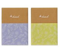 2 x A5 Bee Kind Notebooks - Lined Eco Note Taking Journals with Kraft Covers - 100% Recycled FSC Certified Paper - Sustainable Stationery for School, Work, Office, Journaling, Lists, Notes & Gifts