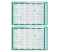 2 x Academic Mid-Year Planner 880X 580mm A1 Large 25-26 Laminated Perfect For Mouting On Wall Calendar Planner with UK Holidays for Office, Home & School