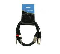 2 x Accu XLR male to 2 x 6 3 Jack Mono Audio Cable 3m High Quality