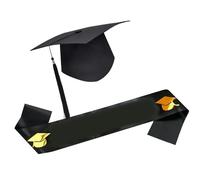 2 x Adult Graduation Caps with Graduation Honor Satins Stolen Sash Set 2025 for College Highs School Graduate Party Supplies Congratulations Degree Decorations