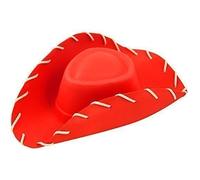 2 x Adults EVA Red Cowboy Hat Fancy Dress Costume Accessory