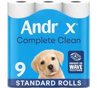 2 x Aendrex Complete Clean Toilet Tissue Standard Rolls 9 Rolls