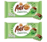 2 x Aero Peppermint Chocolate Bar 90g, Milk Chocolate with Aerated Centre, Perfect For Sharing and Gifting for Kids and Adults Suitable for Vegetarians