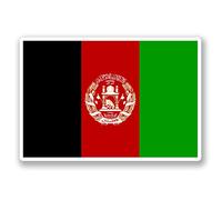2 x Afghanistan Flag Vinyl Sticker Bike Laptop Travel Luggage Tag Gift #4400 (10cm Wide x 6.8cm Tall)