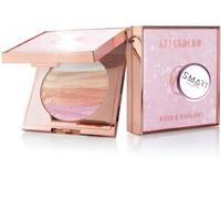 2 x Afterglow Blusher & Highlight Mirrored Compact Pressed Powder - Pink & Gold Glow - Bundled by Smart Cutie