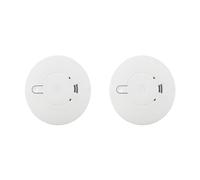 2 x Aico Ei146E Smoke Alarms Mains/Battery Optical /Photoelectric