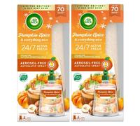 2 x Air Wick Active Fresh 24/7 Automatic Spray Diffuser Unit + Pumpkin Spice & Everything Nice Refill 228ml