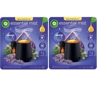 2 x Air Wick Essential Oil Mist Kit, Diffuser & Refill - Sleep (Lavender/Eucalyptus/Cypress)