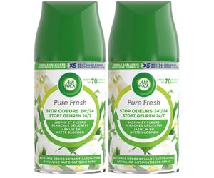 2 x Air Wick Freshmatic Automatic Spray Refill 250ml - Jasmine & White Flowers