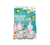 2 x Air Wick Plug in Oil Refills - Spring Breeze & Island Vanilla