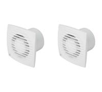 Airflow Aura 100B Bathroom Extractor Fan - Basic Control, Compact Design, Quiet Operation (26 dB), IPX4, 50 m³/h, 100mm Duct