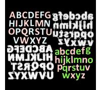2 x Alphabet Metal Cutting Dies Sets, 1 x 1.7 cm Uppercase Font Set & 1 x Lowercase 1.4 cm to 2.4 cm Font Set, Bold Letters for Card Making, Scrapbooking, Paper Crafts, B3