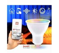 Motorola Nursery Alpina Smart Home Intelligent Light Bulb - GU10-5W - RGB Lamp - Dimmable LED Smart Home App - Amazon Alex - Google Home