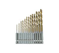 2 X Am-Tech 1/4-inch Titanium Coated HSS Drill Set