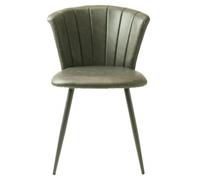 2 x Amalfi Grey Vintage Leather Dining Chair