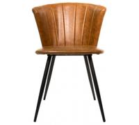 2 x Amalfi Tan Vintage Leather Dining Chair