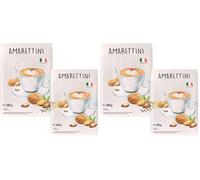 2 X Amaretti Biscuit Gift Bags | 4 Pack Of Deliciously Crunchy Biscuits With Apricot Kernels | Authentic Traditional Italian Amaretti Twice Baked 2 X 200g