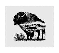 2 x 'American Bison' Microfibre Lens/Glasses Cleaning Cloths (LC00032393)