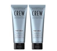 2 X American Crew Fiber Cream Medium Hold Shine Hair Styling for Men 100ml
