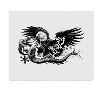 2 x 'American Eagle Fighting Chinese Dragon' Microfibre Lens/Glasses Cleaning Cloths (LC00028098)