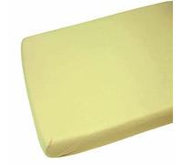 2 x AmigoZone Pollyotton Cot Bed Fitted Sheet (Lemon, Cot Bed (70 x 140cm))
